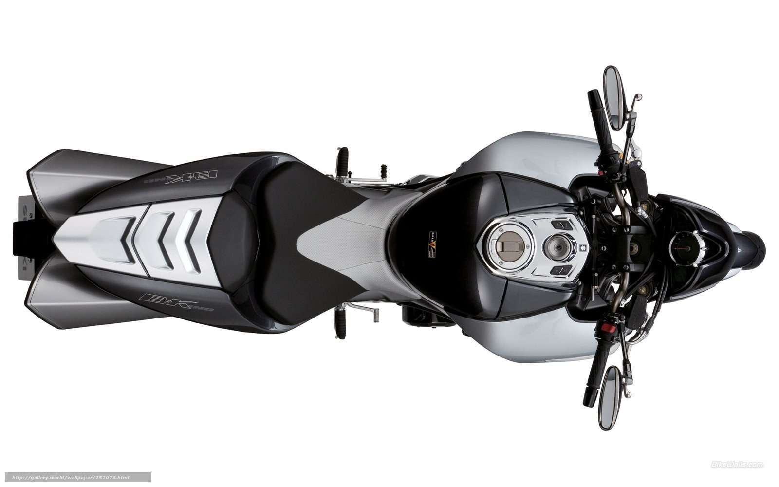 top-down view of motorcycle