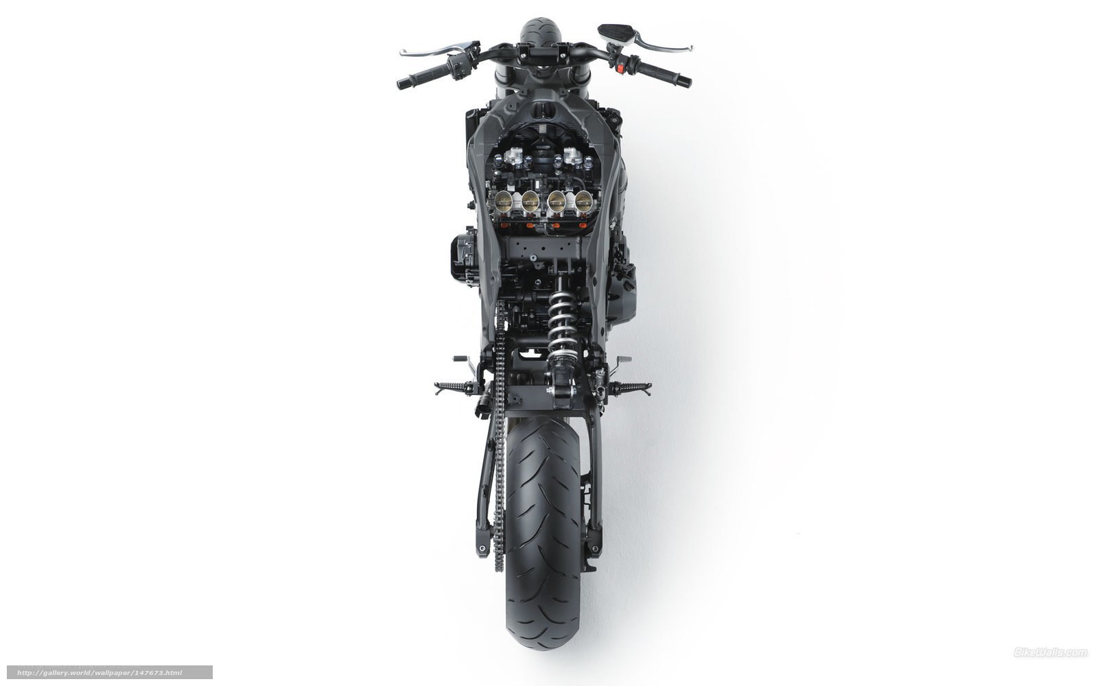 top-down view of motorcycle
