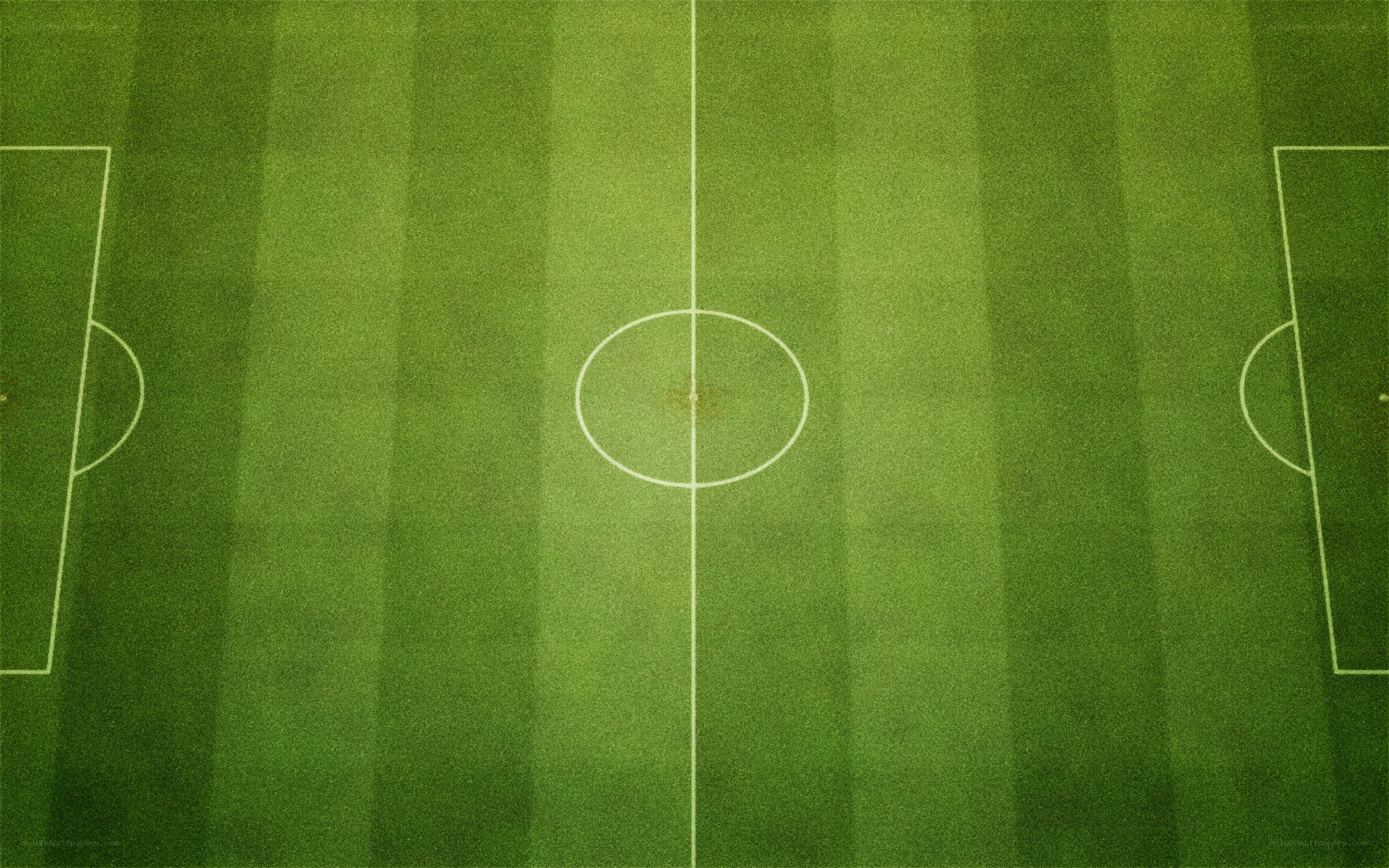 top-down view of soccer field