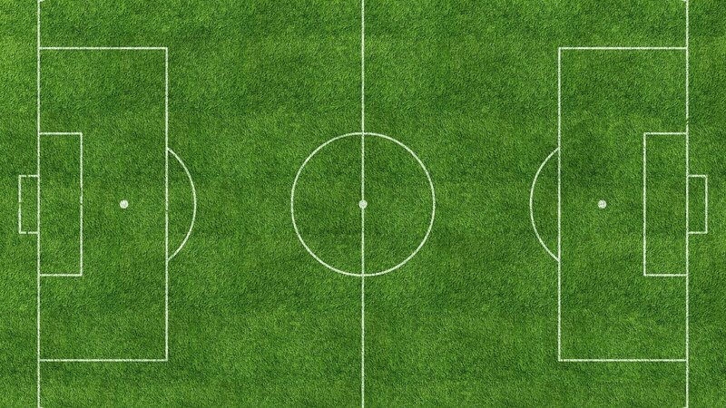top-down view of soccer field