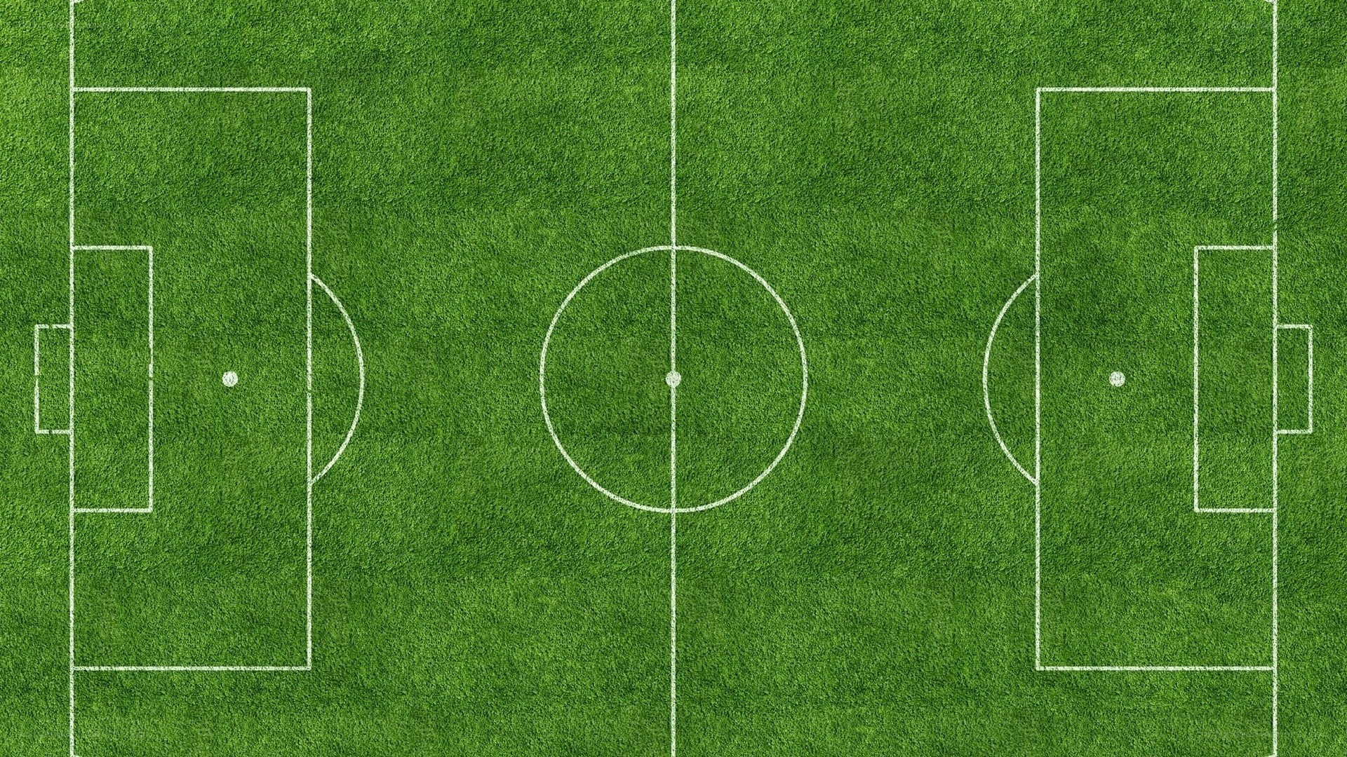 top-down view of soccer field