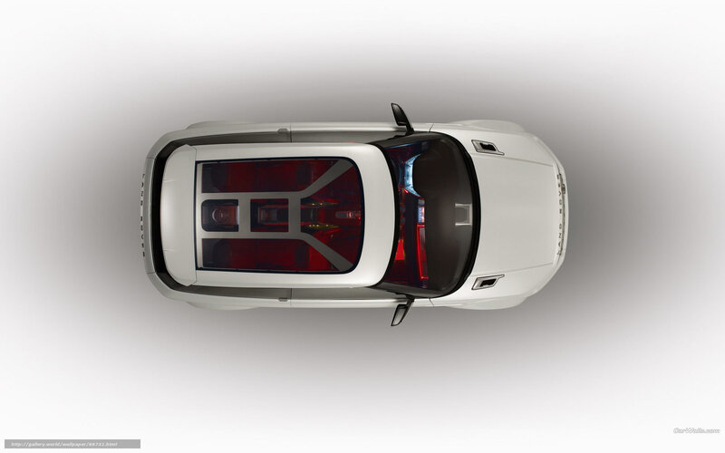 Top-down view of white SUV