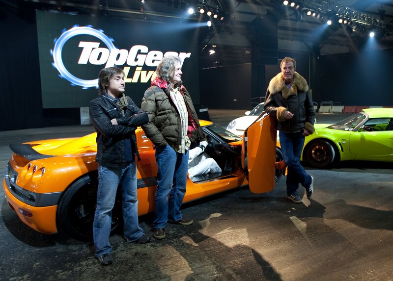 Top Gear presenters with cars