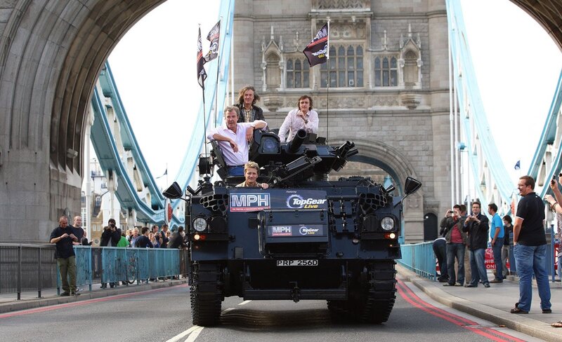 Top Gear team on tank in London