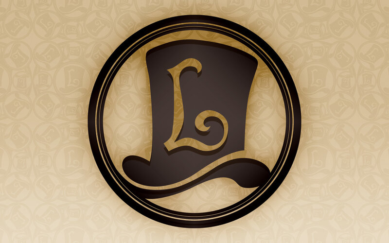 top hat logo with letter L