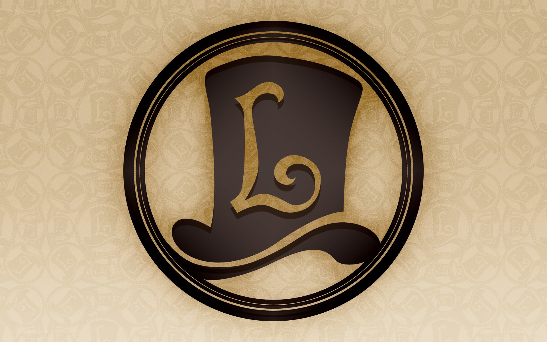 top hat logo with letter L