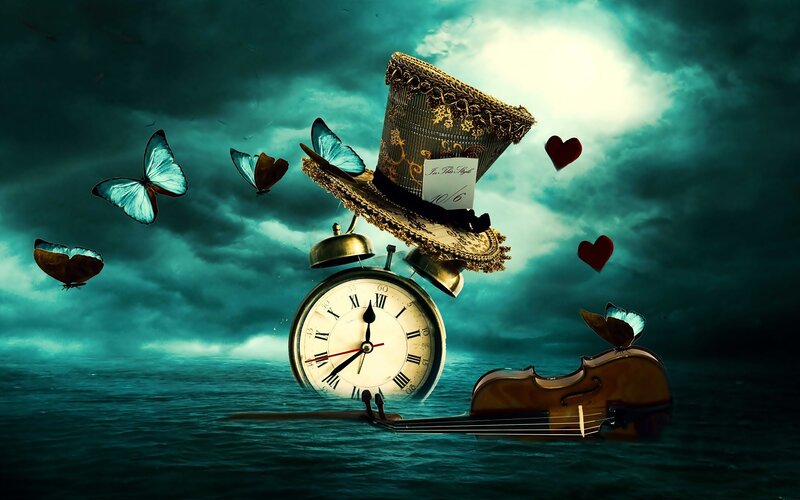 Top Hat on Clock