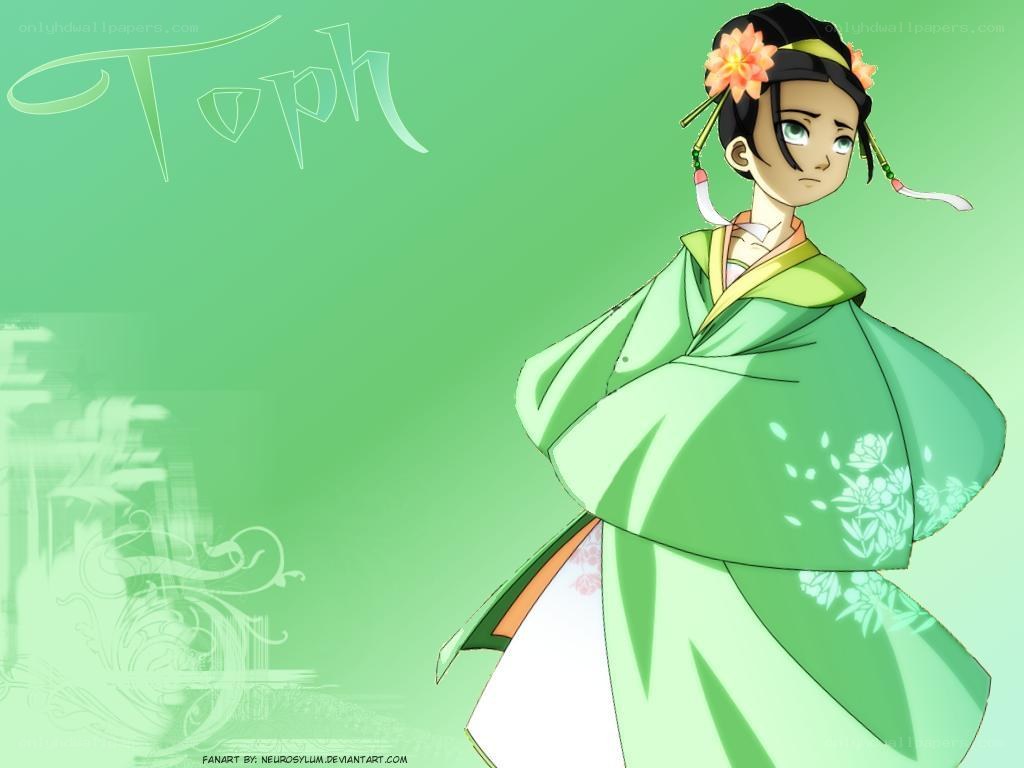 Toph in green kimono
