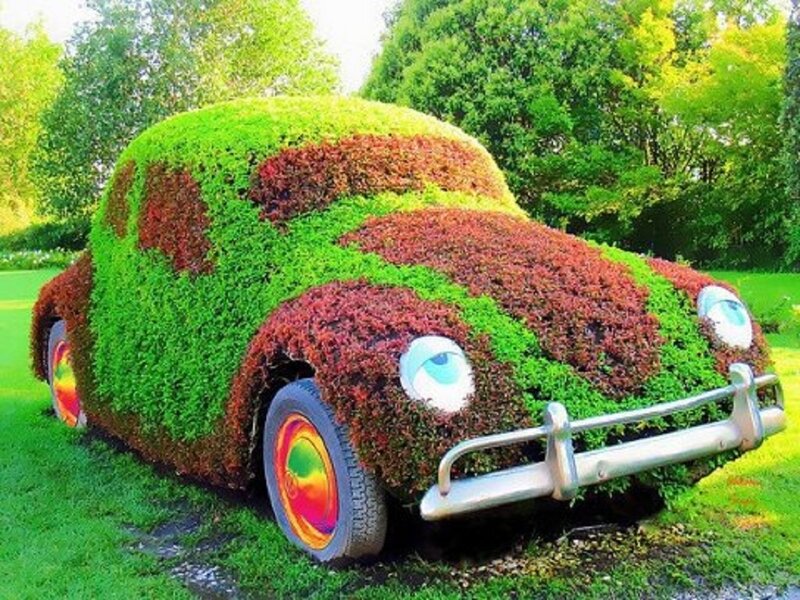 Topiary Car Sculpture