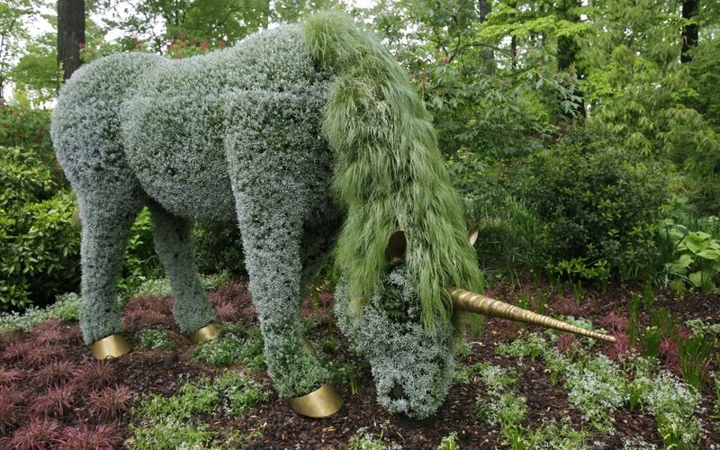 Topiary Unicorn Sculpture