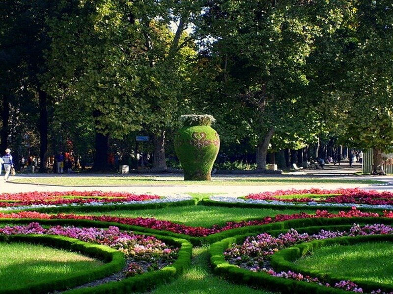 Topiary Vase in Garden