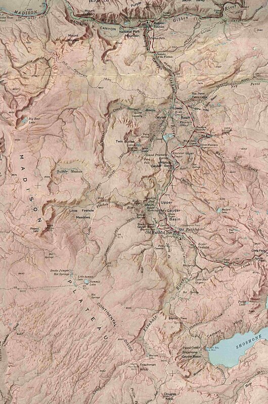 Topographic map of Geyser Basin
