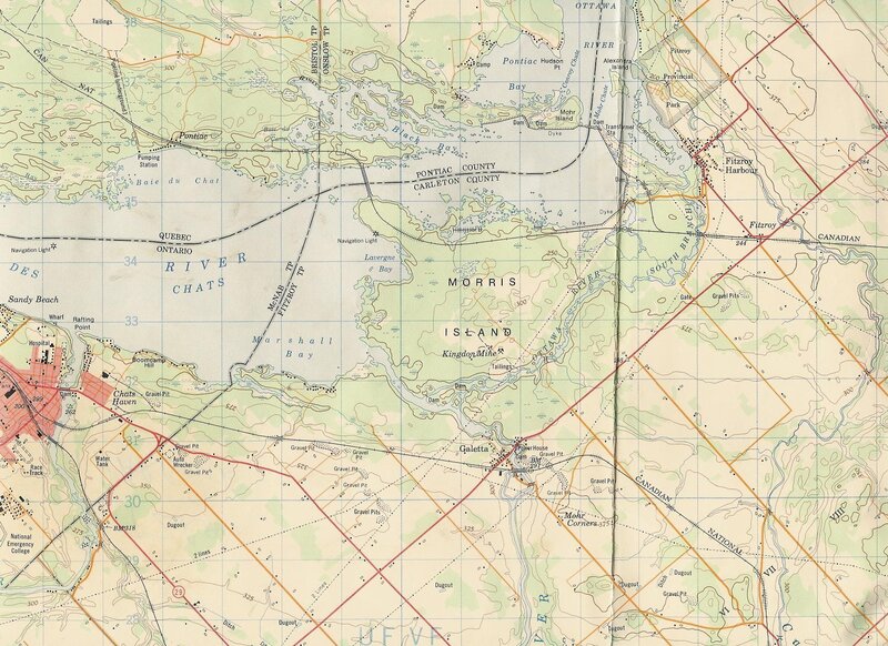 Topographic map of Morris Island