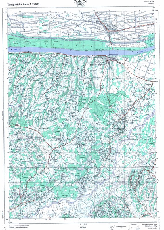 Topographic map of Tuzla