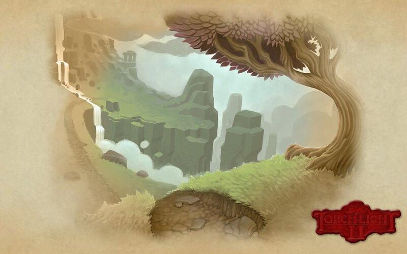Torchlight II landscape art