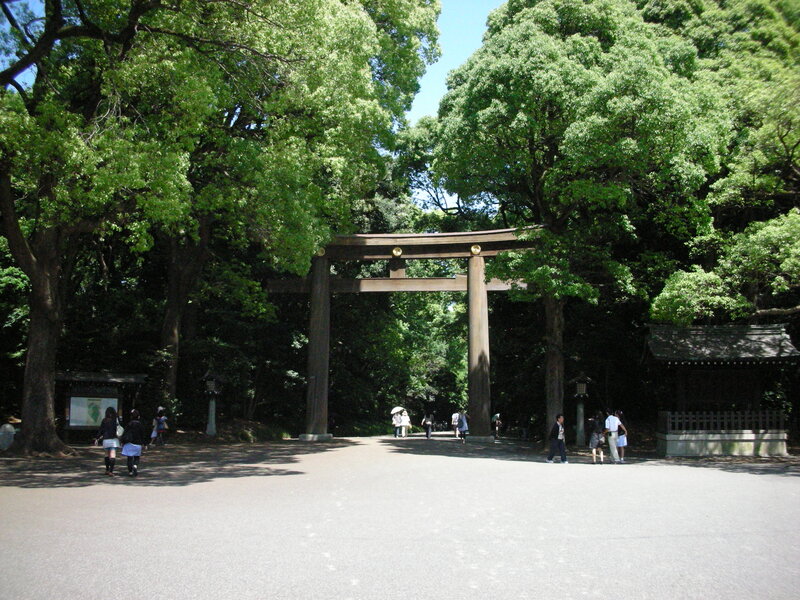 Torii gate at a Japanese shrine