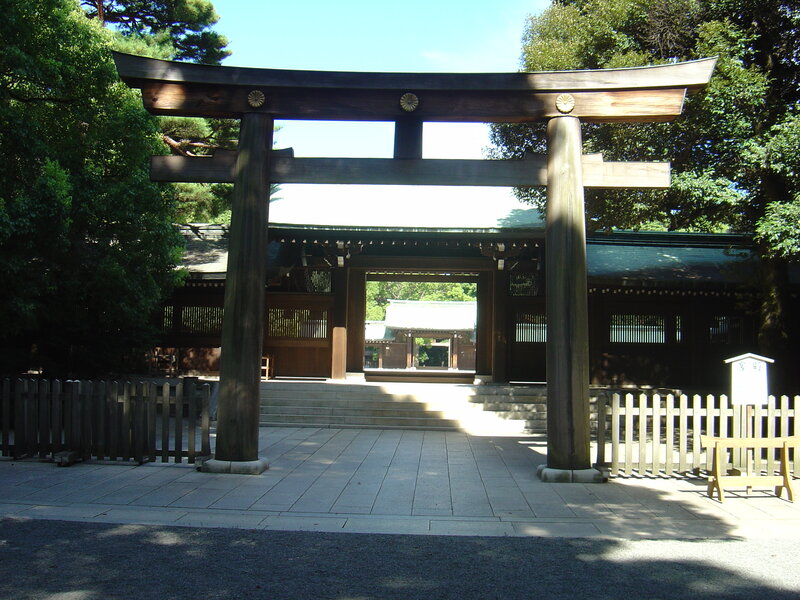 Torii gate at a Japanese shrine
