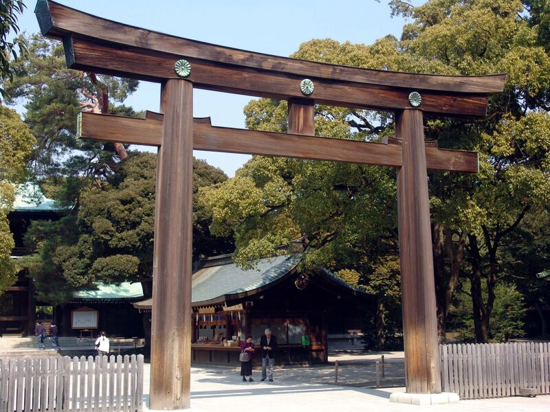 Torii gate at a Japanese shrine