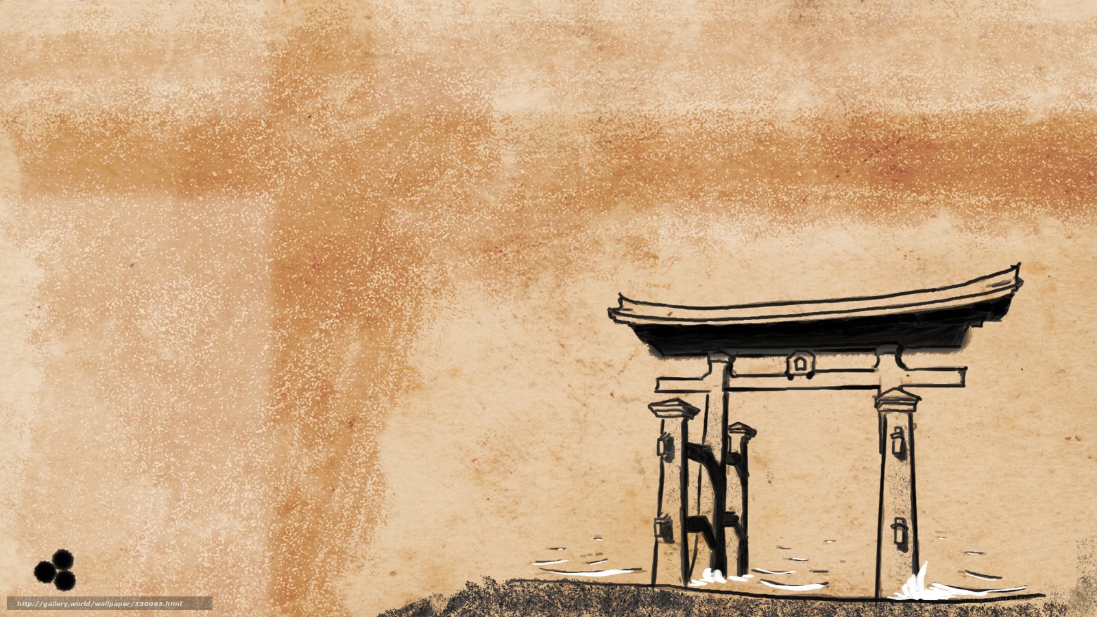 Torii gate at sea