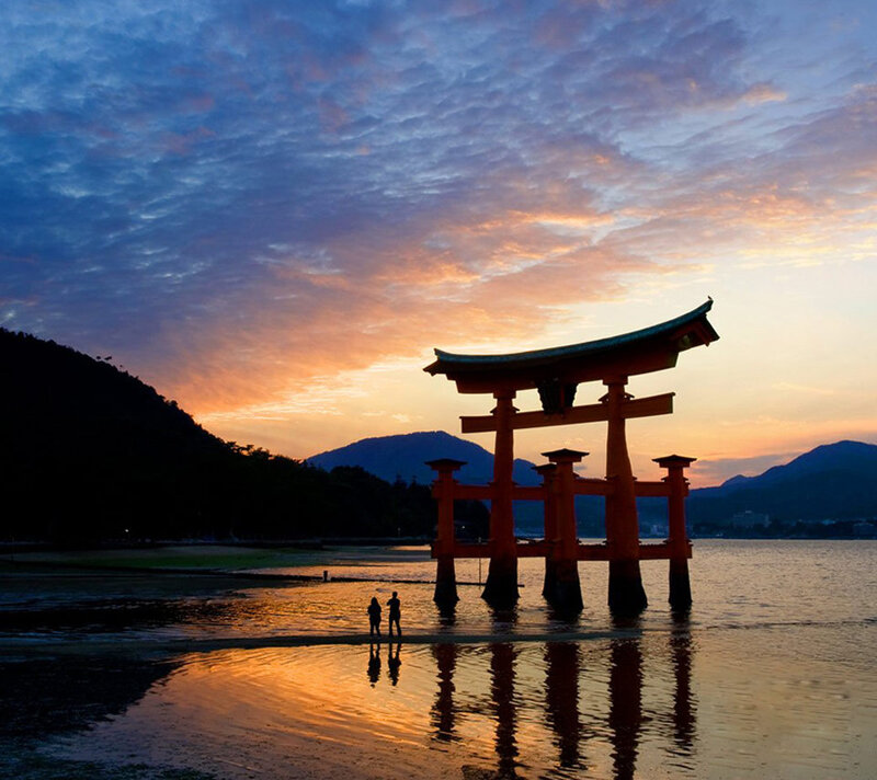 Torii Gate at Sunset — Orange