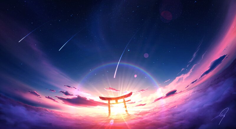 Torii Gate in Clouds
