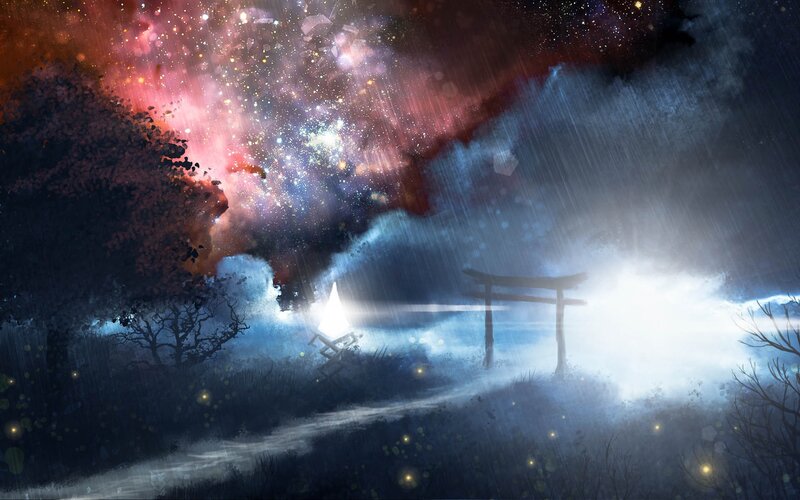 Torii Gate in Rain