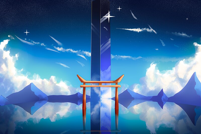 Torii Gate in Sky
