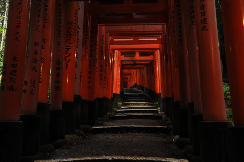 Torii gate tunnel at Fushimi Inari Shrine