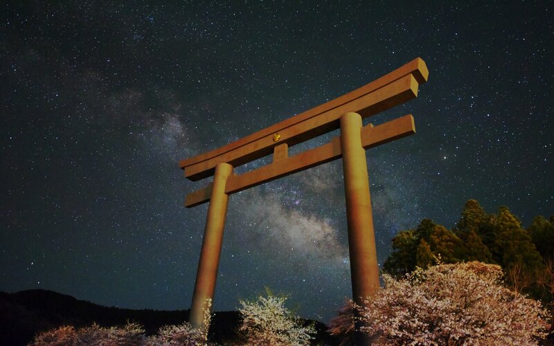 Torii Gate under Stars
