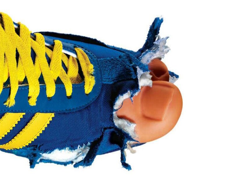 Torn Blue Shoe