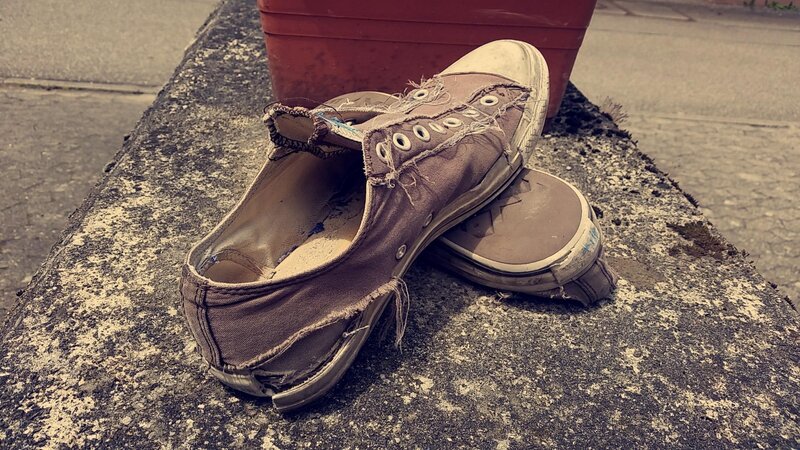 Torn Brown Sneakers