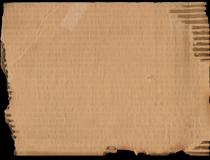 torn cardboard piece