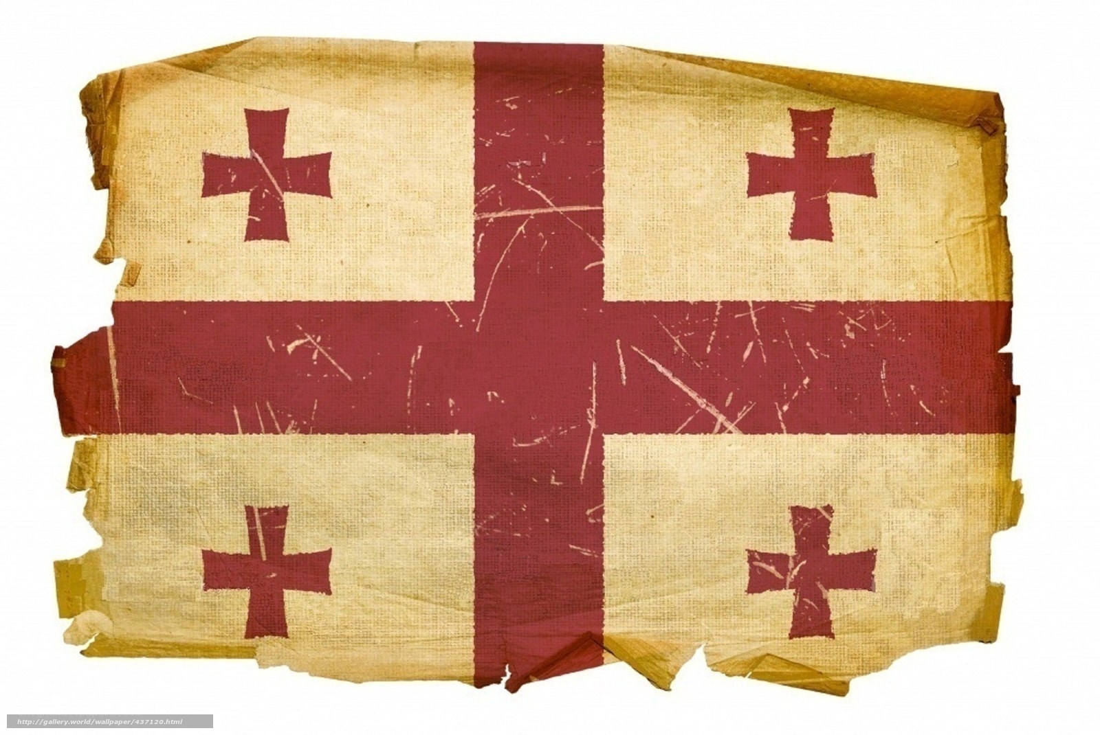 torn georgian flag