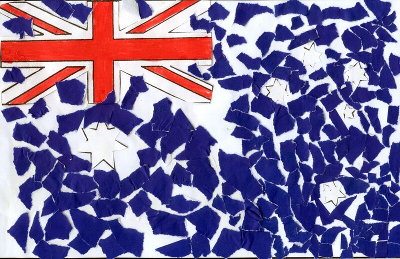 Torn Paper Flag