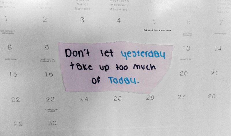 Torn Paper Note on Calendar