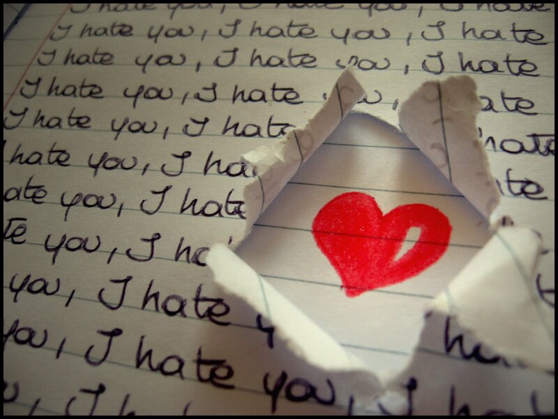 Torn Paper with Heart — White