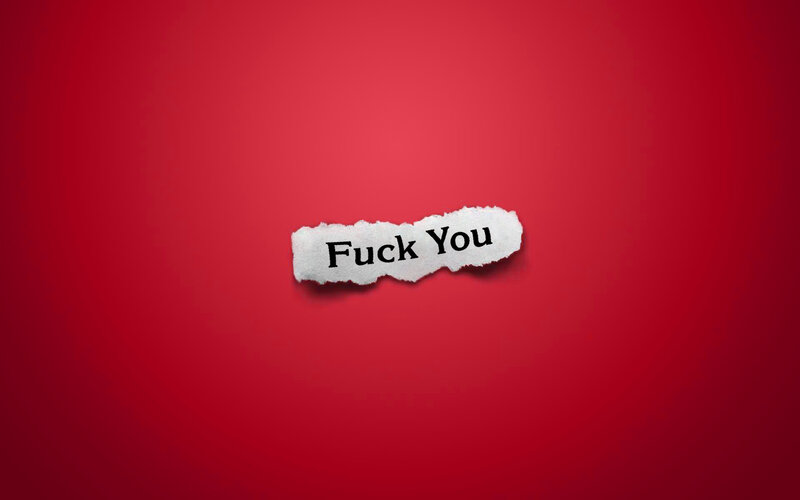 torn paper with offensive message
