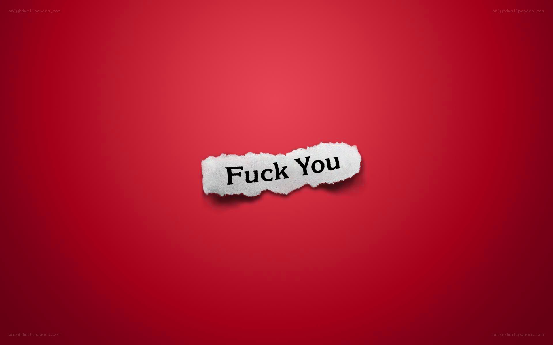 torn paper with offensive message