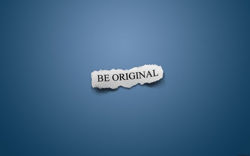 Torn Paper with Text — Blue, Be Original