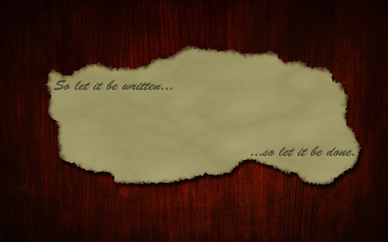 torn paper with text