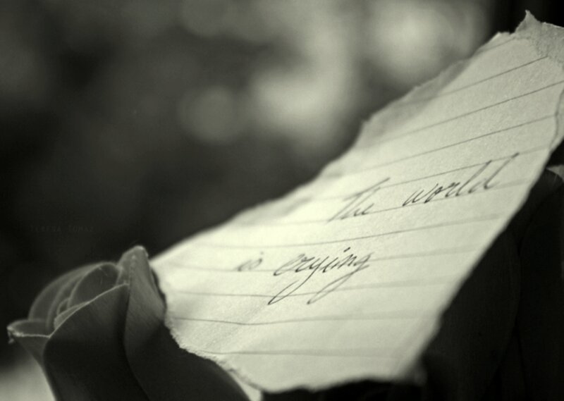 Torn Paper with Writing