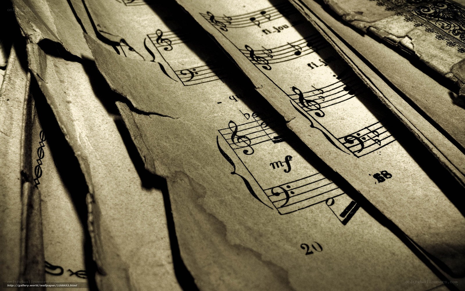 torn sheet music