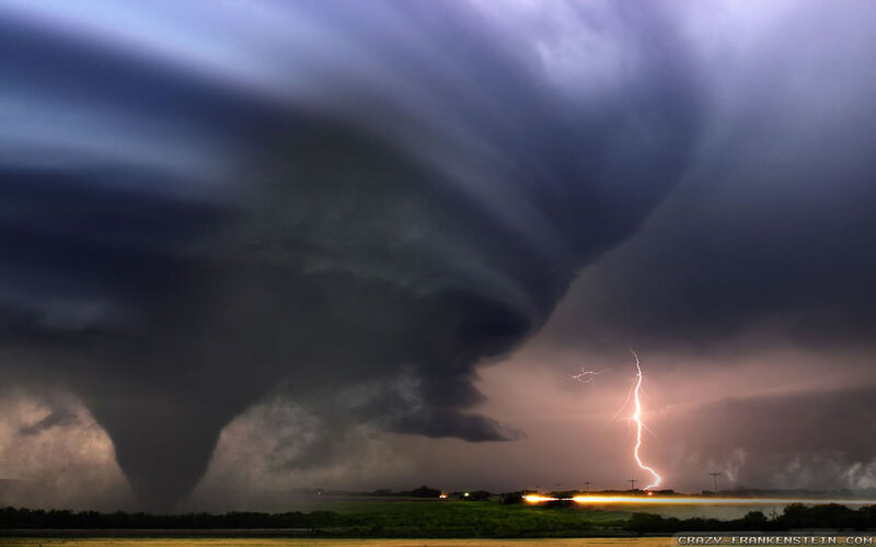 Tornado and Lightning — Gray