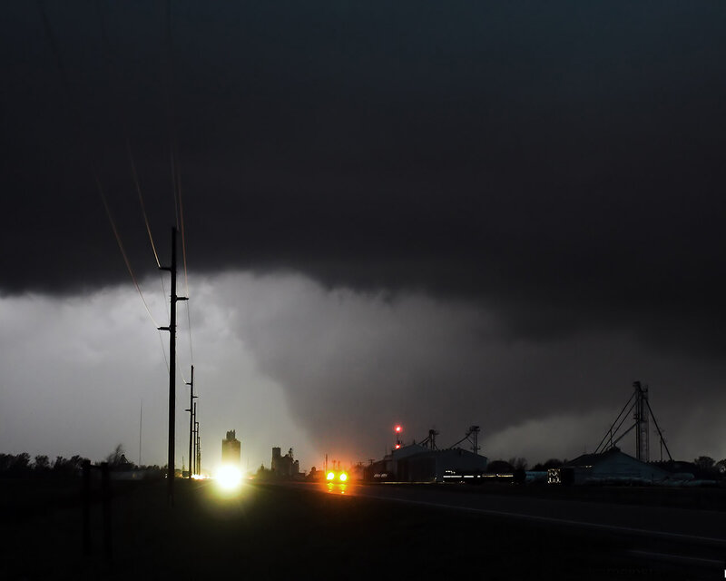Tornado approaching rural town