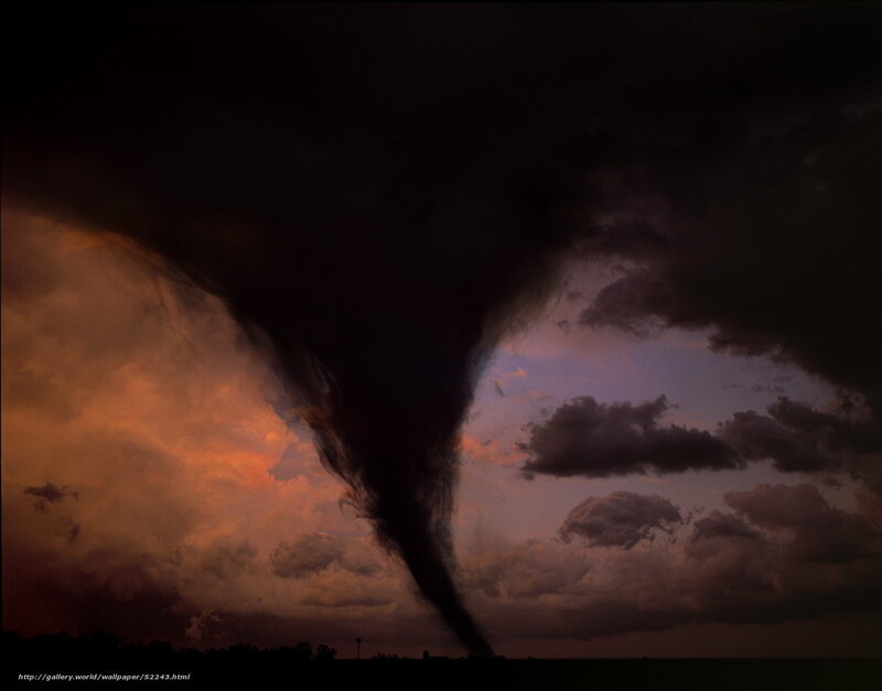 Tornado at dusk