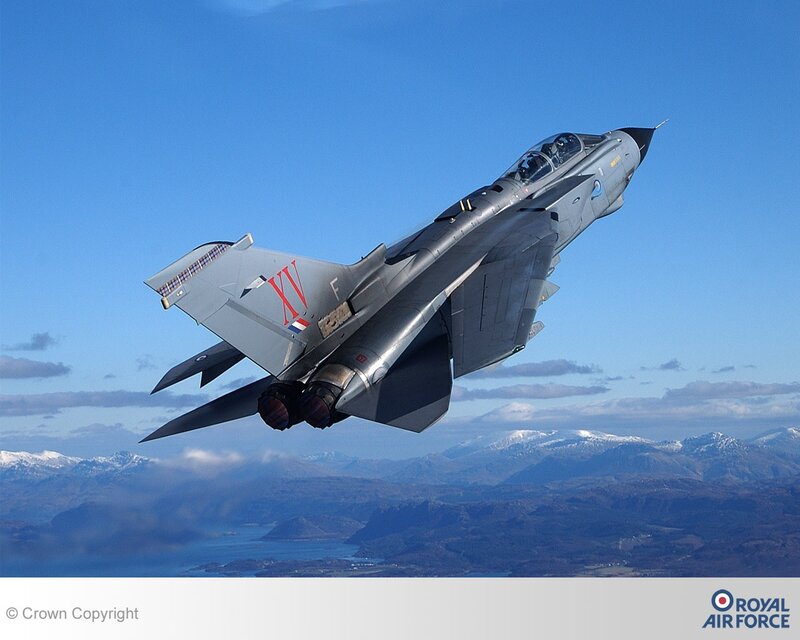 Tornado Fighter Jet — Blue, Dramatic