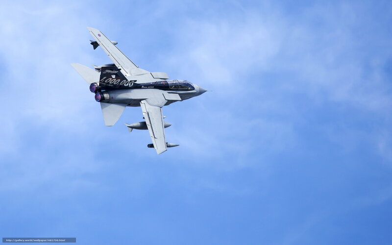 Tornado Fighter Jet — Blue, Dynamic, Afternoon