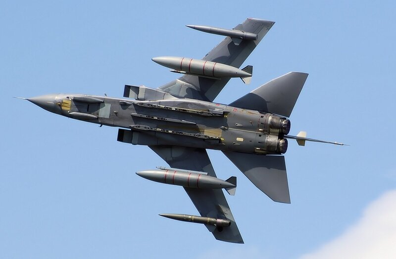 Tornado Fighter Jet — Gray, Aerial, Afternoon, Photograph, Missiles