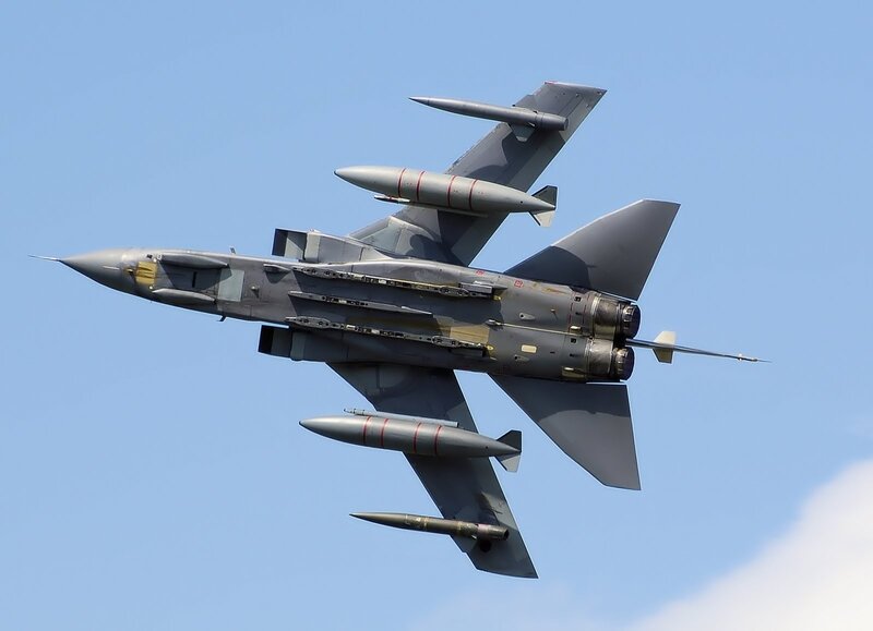 Tornado Fighter Jet — Gray, Dramatic, Afternoon, Photograph, Missiles, Wings