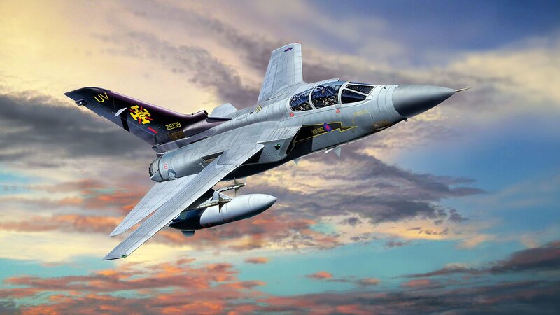 Tornado Fighter Jet — Gray, Dramatic, Sunset, Digital Art